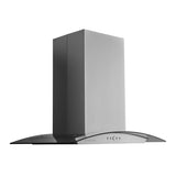 Hauslane 36-Inch Island Range Hood with Tempered Glass in Stainless Steel - IS-200SS-36