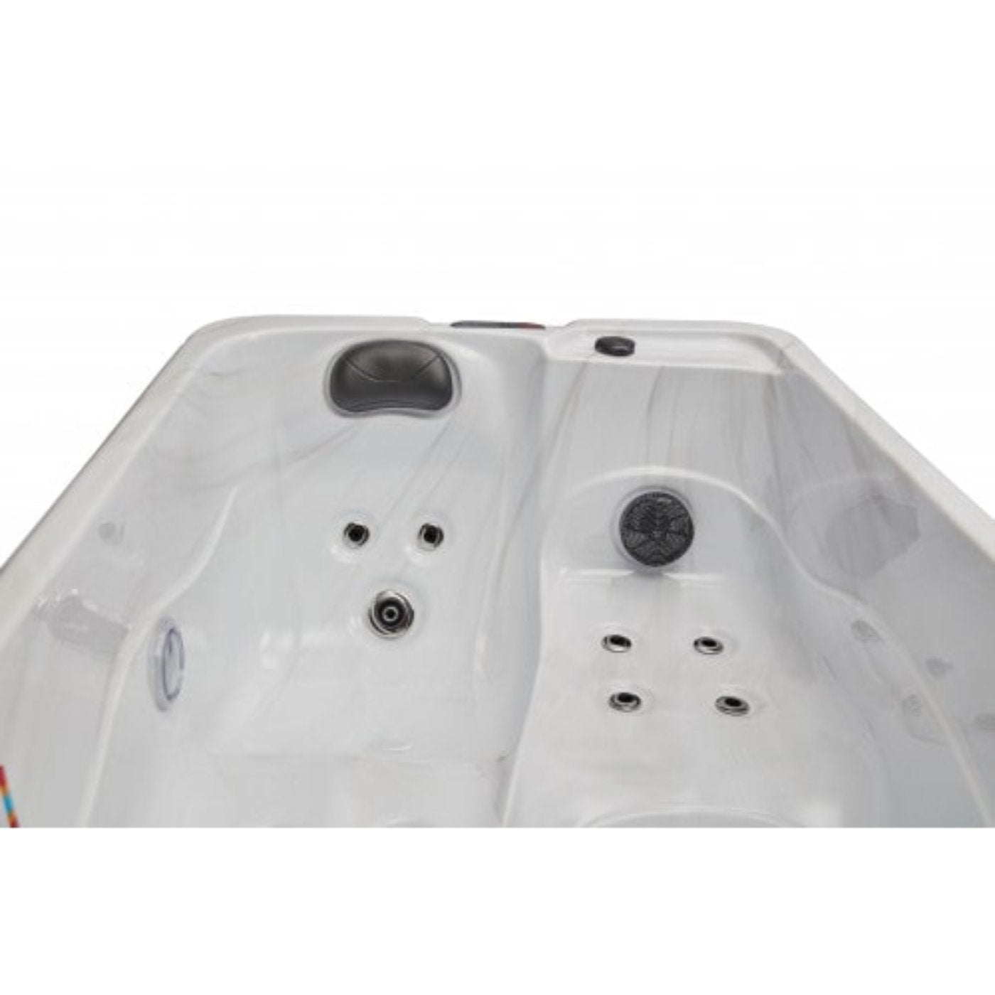 Luxury Spas - Studio Series Cashmere 2-Person Cloud Gray Hot Tub WS-790-CG - Backyard Provider