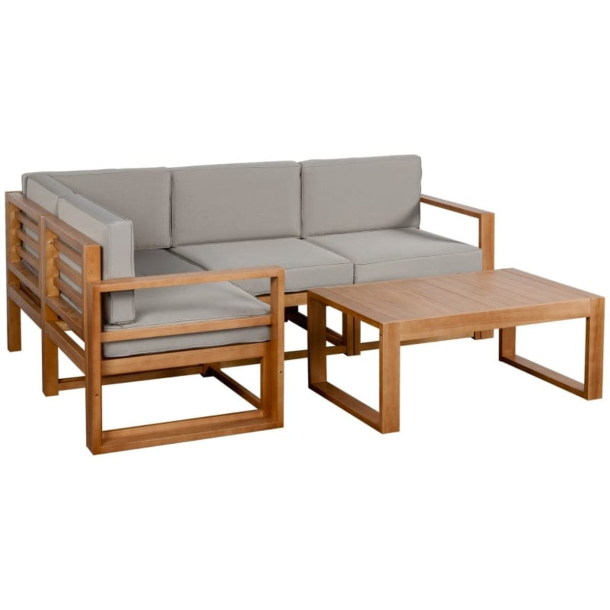 Outsunny 5 Piece L Shaped Patio Furniture Set - 84B-985