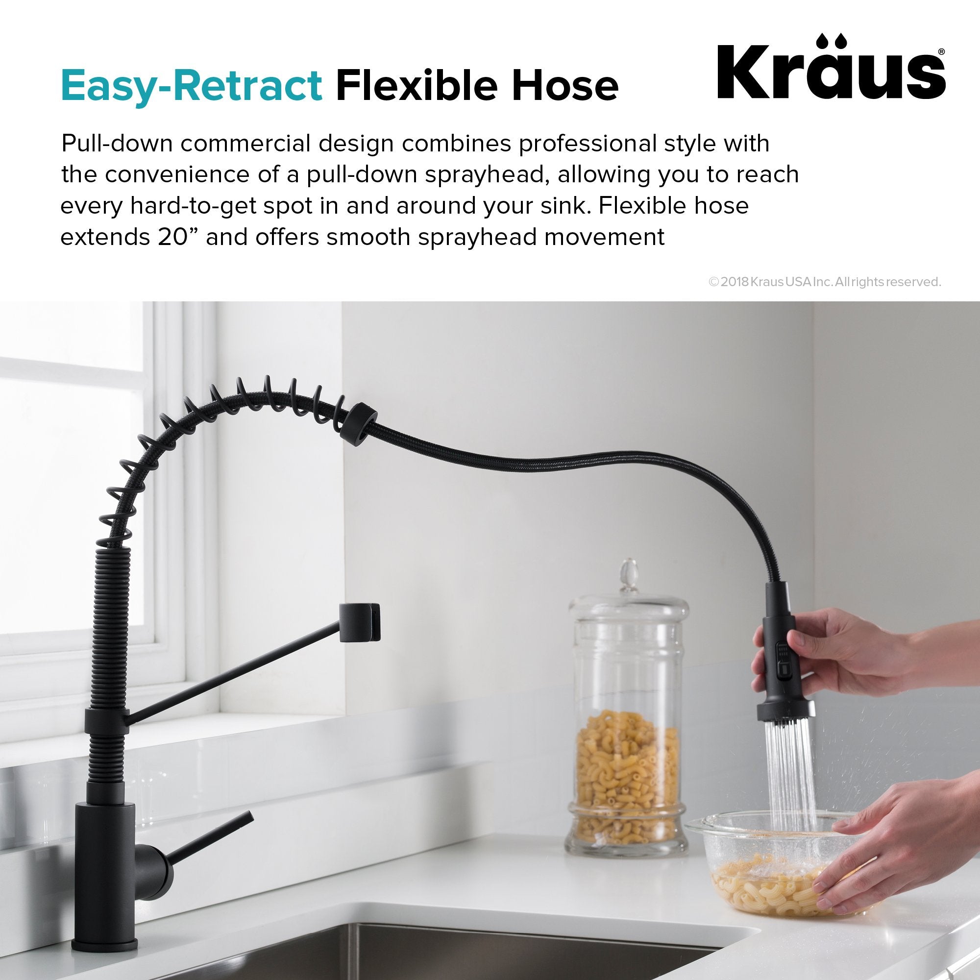 KRAUS 33" Stainless Steel Kitchen Sink and Kitchen Faucet - KHU103-33-1610-53CH