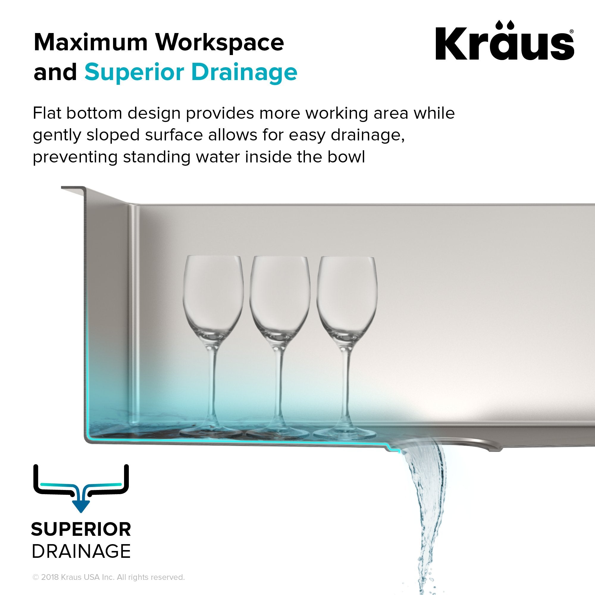 KRAUS 33" Stainless Steel Kitchen Sink and Kitchen Faucet - KHU103-33-1610-53CH