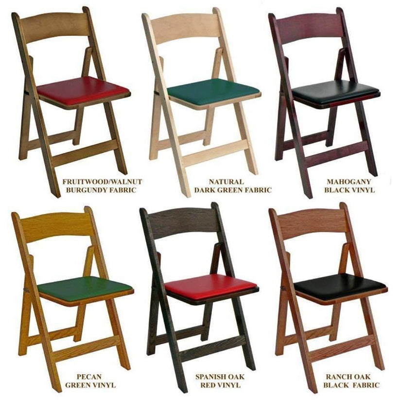 Kestell Oak Folding Poker Chair Set - 210F