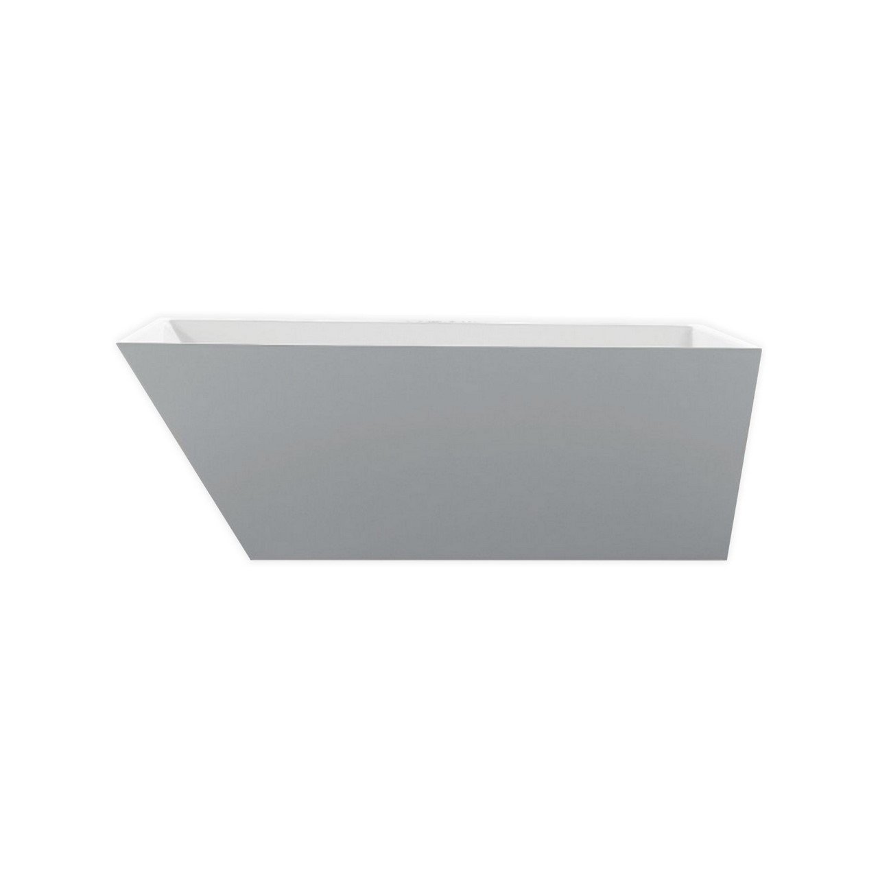 KubeBath Obliquo 67 in. Free Standing Bathtub in White - KFST1667