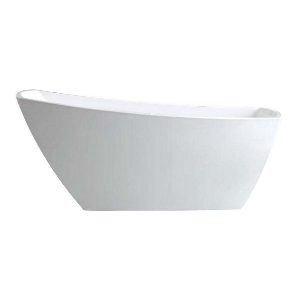 KubeBath Solato 67 in. Free Standing Bathtub in White - KFST7867