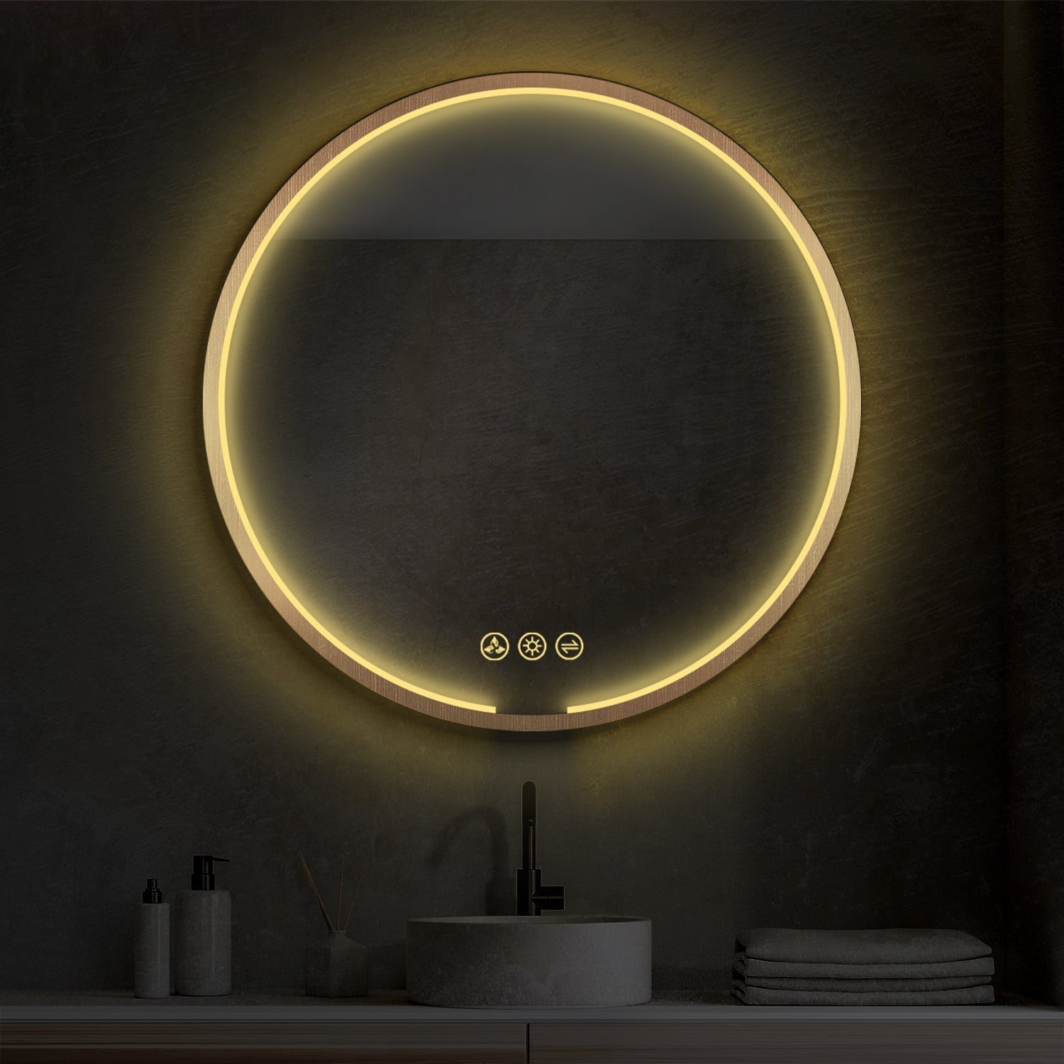 Blossom Oskar 36 Inch Round LED Mirror - LED M7 R36 MB - Backyard Provider