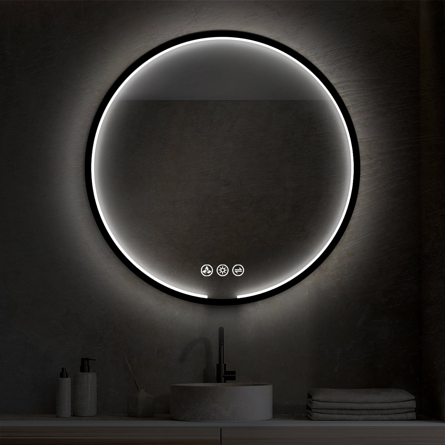 Blossom Oskar 36 Inch Round LED Mirror - LED M7 R36 MB - Backyard Provider