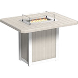 LuxCraft Lumin Fire Table 62″ Rectangular Bar Height - LFT62R-BHCHB