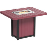 LuxCraft Lumin Fire Table 62″ Rectangular Bar Height - LFT62R-BHCHB