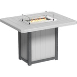 LuxCraft Lumin Fire Table 62″ Rectangular Bar Height - LFT62R-BHCHB