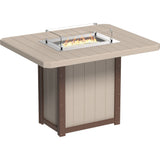 LuxCraft Lumin Fire Table 62″ Rectangular Bar Height - LFT62R-BHCHB