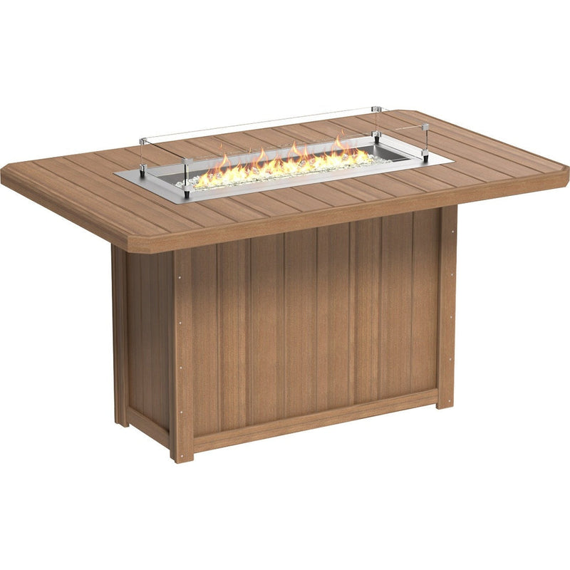 LuxCraft Lumin Fire Table79″ Rectangular Bar Height - LFT79R-BHCHB