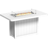 LuxCraft Lumin Fire Table79″ Rectangular Bar Height - LFT79R-BHCHB