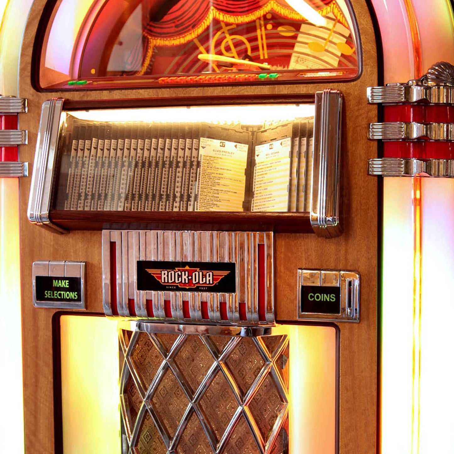 Rock-Ola Bubbler CD Jukebox In Light Oak - CD8E-OAK