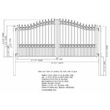 Aleko Steel Dual Swing Driveway Gate London Style 14 x 6 ft - DG14LOND-AP