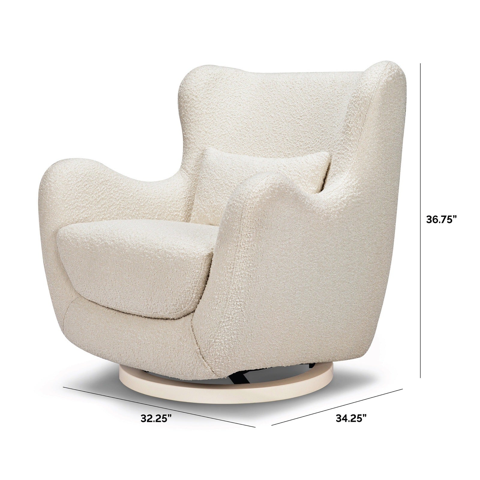 Nursery Works Solstice Swivel Glider in Boucle - Backyard Provider