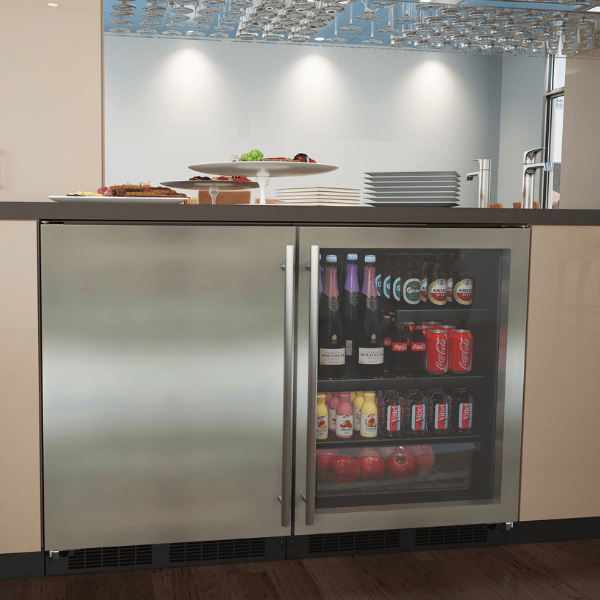 Marvel 24-IN LOW PROFILE BUILT-IN BEVERAGE CENTER WITH CONVERTIBLE SHELF AND MAXSTORE BIN - MABV224SG31A