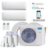 MRCOOL DIY Mini Split - 36,000 BTU 2 Zone Ductless Air Conditioner and Heat Pump with 25 ft. Install Kit, DIYM236HPW02C08