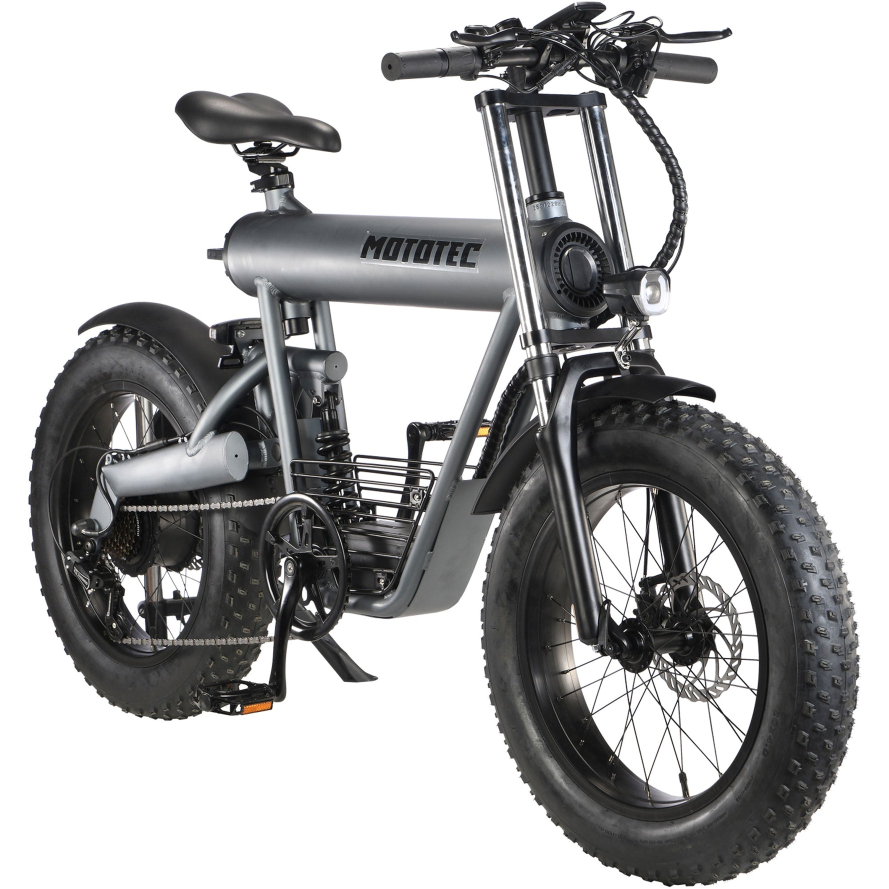 MotoTec Roadster 48V/15Ah 500W Fat Tire Electric Bike MT-Roadster-48v-500w