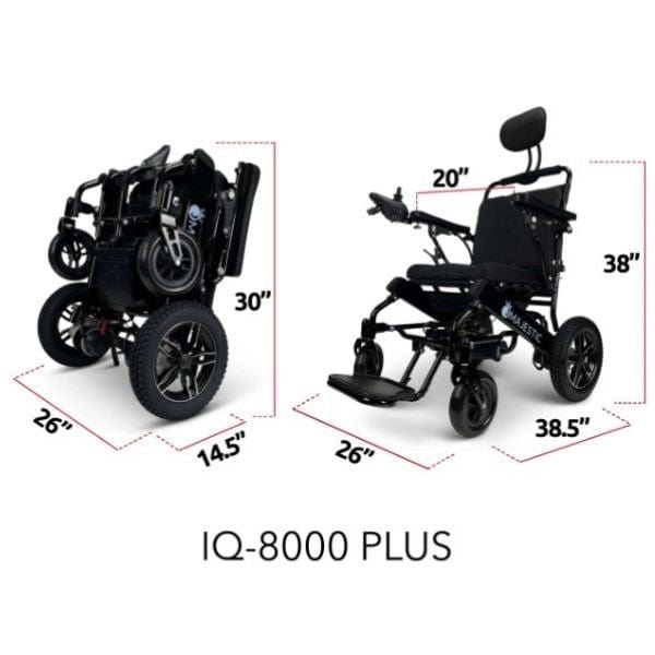 ComfyGo Majestic IQ-8000 Limited Edition Folding Power Wheelchair - Backyard Provider