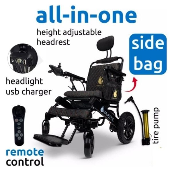 ComfyGo Majestic IQ-8000 Limited Edition Folding Power Wheelchair - Backyard Provider