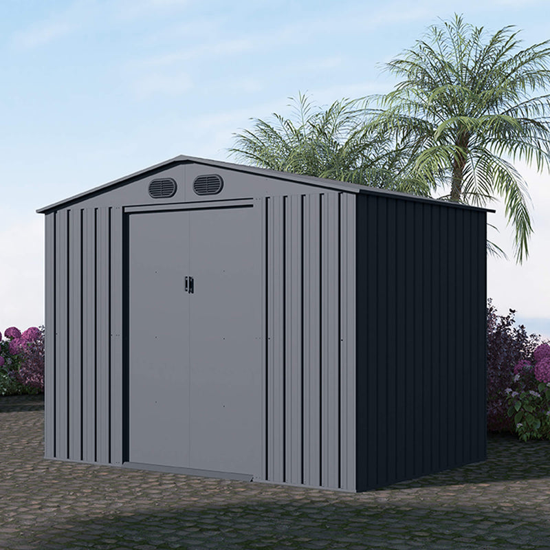 CHERY INDUSTRIAL Metal Storage Shed 8'x6' DOUMS0806WH01