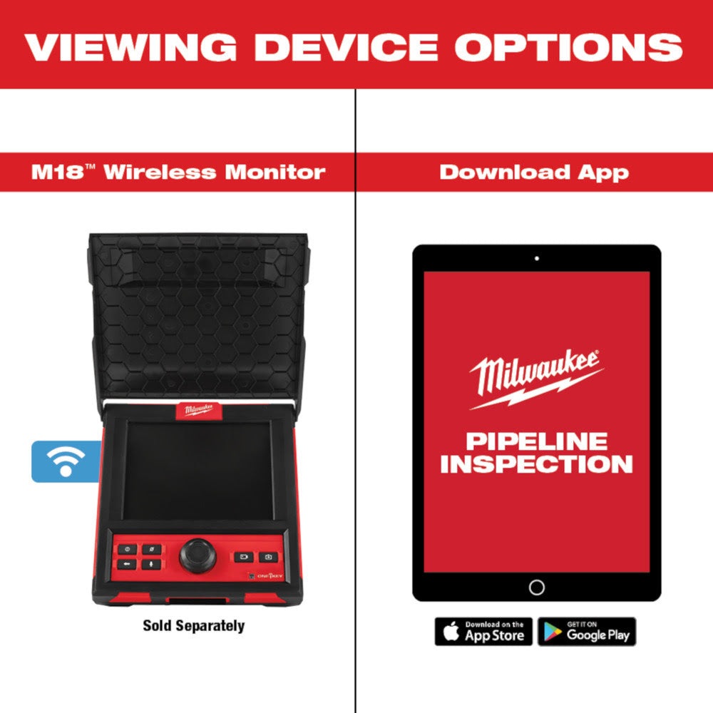 Milwaukee M18 325' Stiff Modular Pipeline Inspection System - 3976-22