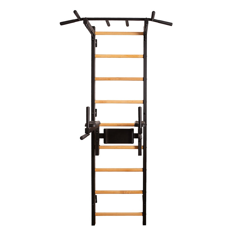 BenchK Swedish Ladder w/ Dip Bar - Black