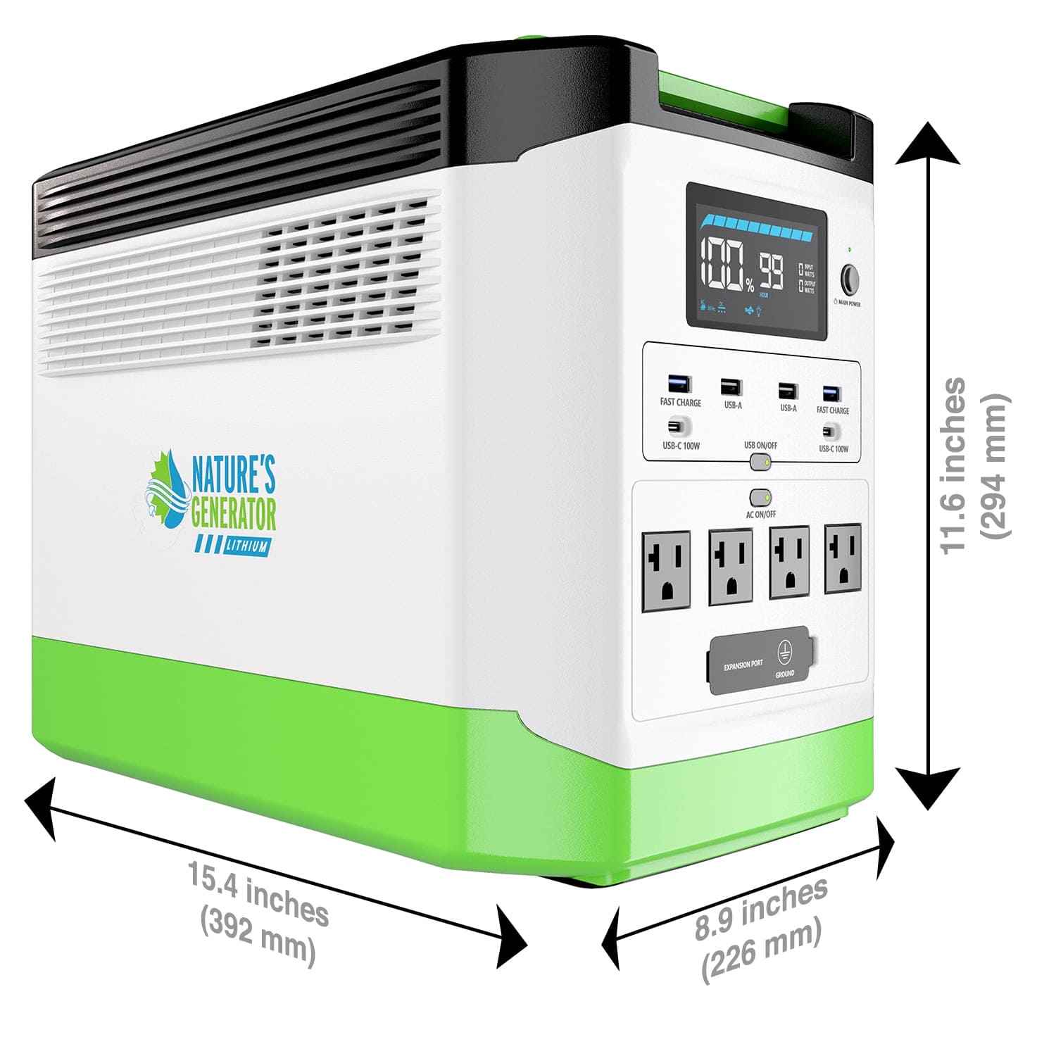 Nature's Generator Lithium 1800 Platinum - Backyard Provider