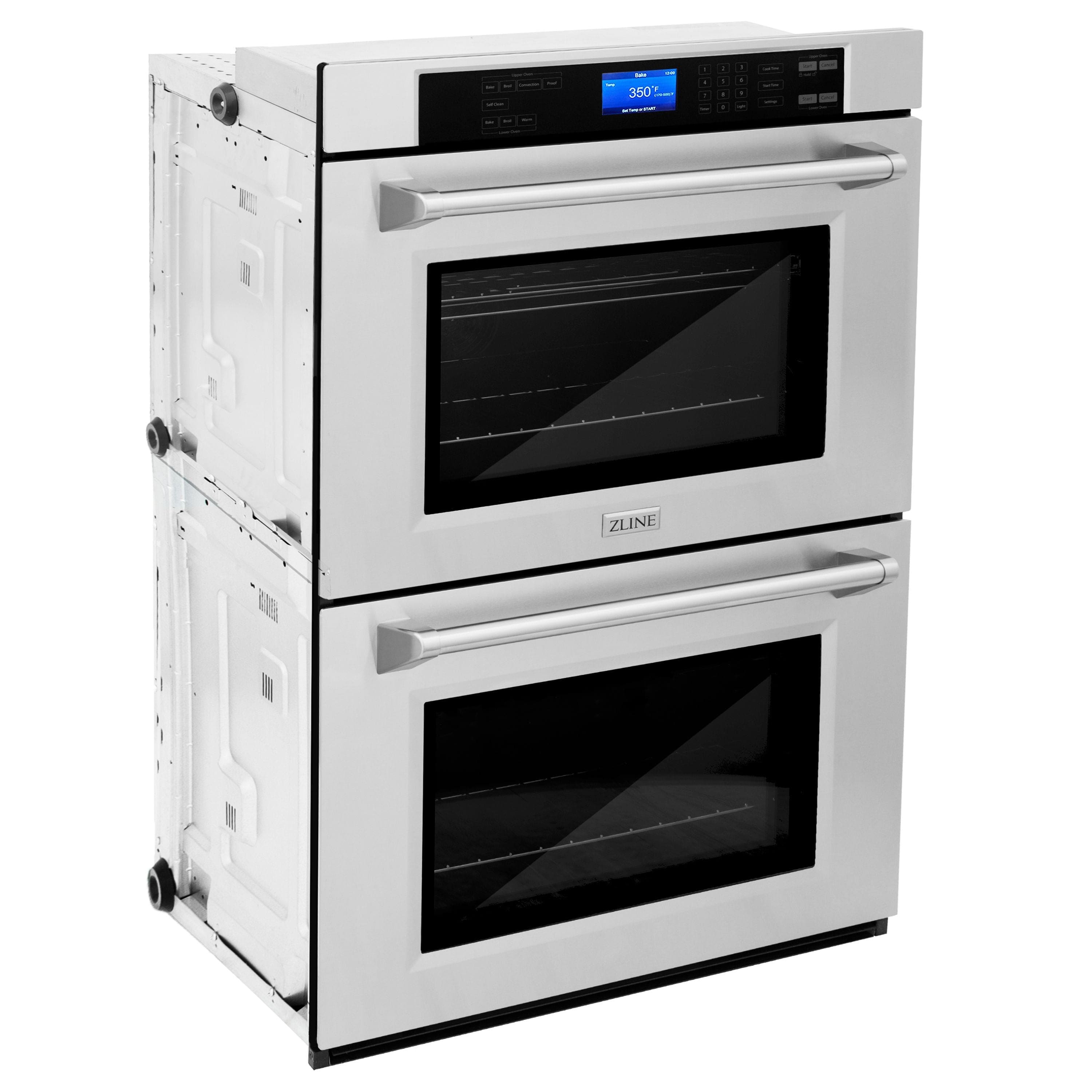 ZLINE Kitchen Appliance Package with 36 in. Stainless Steel Rangetop and 30 in. Double Wall Oven, 2KP-RTAWD36