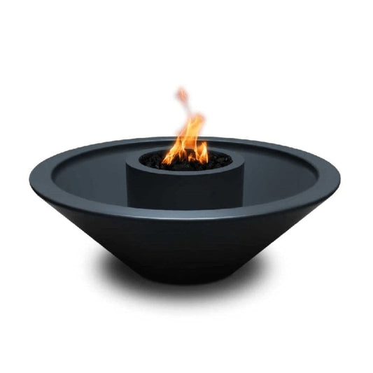 The Outdoor Plus OPT-48CZFW360 Cazo 360° Spill Round Concrete Fire and Water Bowl, 48-Inch