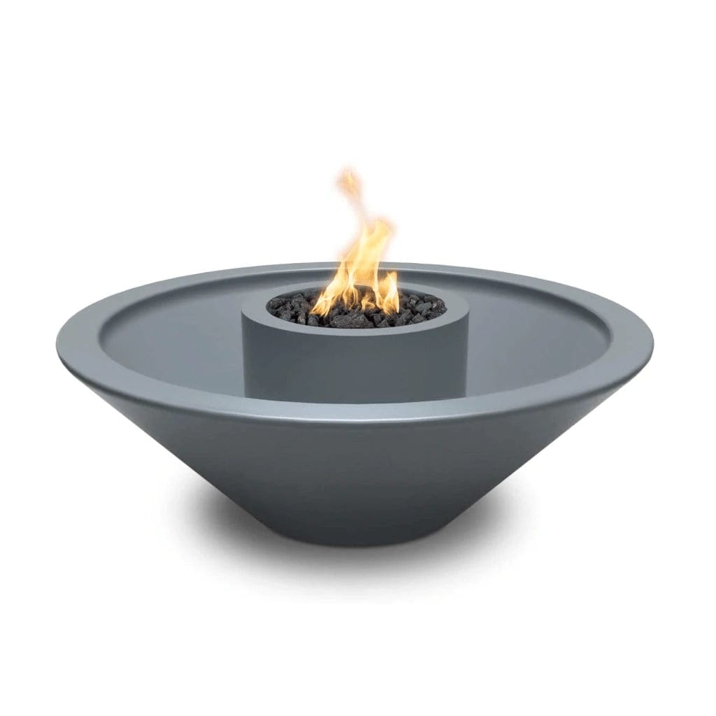 The Outdoor Plus OPT-48CZFW360 Cazo 360° Spill Round Concrete Fire and Water Bowl, 48-Inch