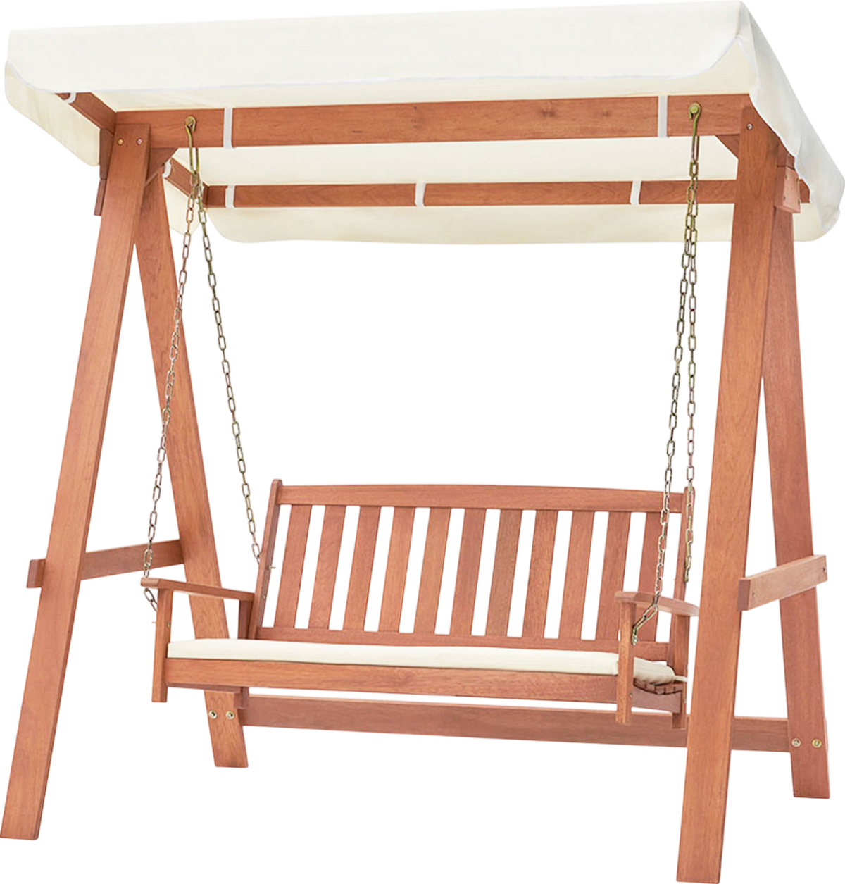 Costway Outdoor Swing Bench 2 Seats with Wood A-Frame New - NP11330+