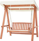 Costway Outdoor Swing Bench 2 Seats with Wood A-Frame New - NP11330+