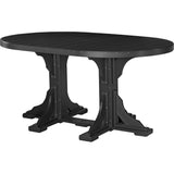 LuxCraft 4' x 6' Oval Table - Counter Height - P46OT-CHCHB