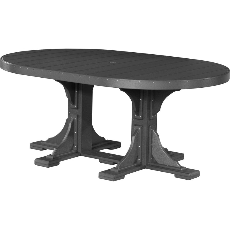 LuxCraft 4' x 6' Oval Table - Dining Height - P46OT-DHCHB