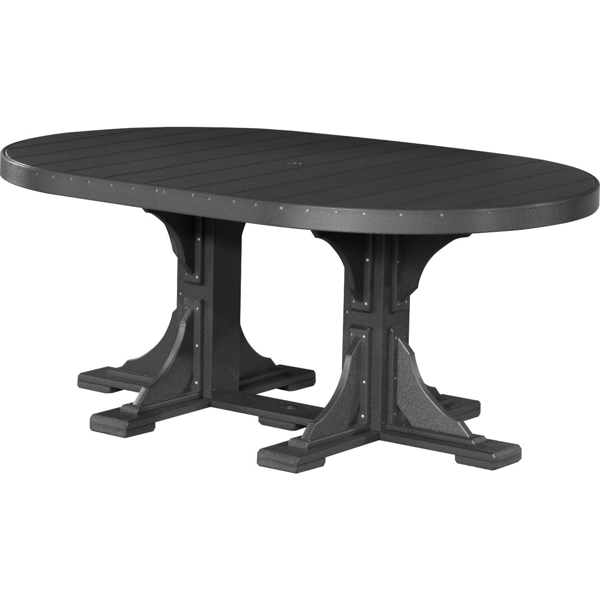 LuxCraft 4' x 6' Oval Table Set 3 - P46OT-DHCHB/P28TBCHB