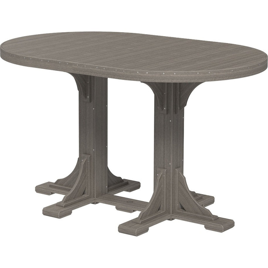 LuxCraft 4' x 6' Oval Table - Bar Height - P46OT-BHCHB