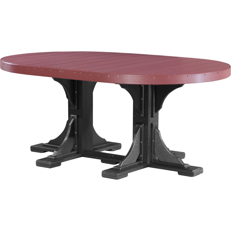 LuxCraft 4' x 6' Oval Table - Dining Height - P46OT-DHCHB