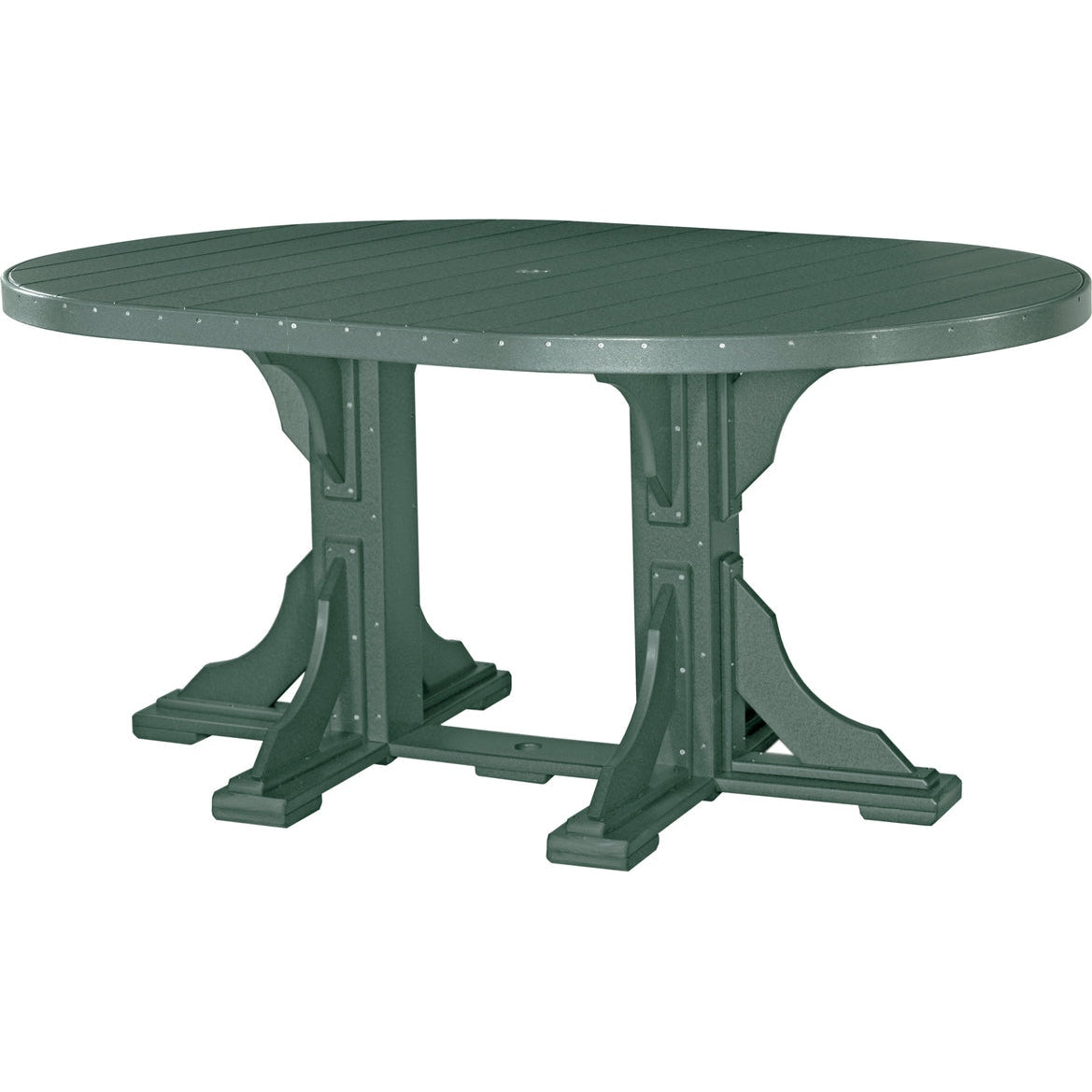 LuxCraft 4' x 6' Oval Table - Counter Height - P46OT-CHCHB