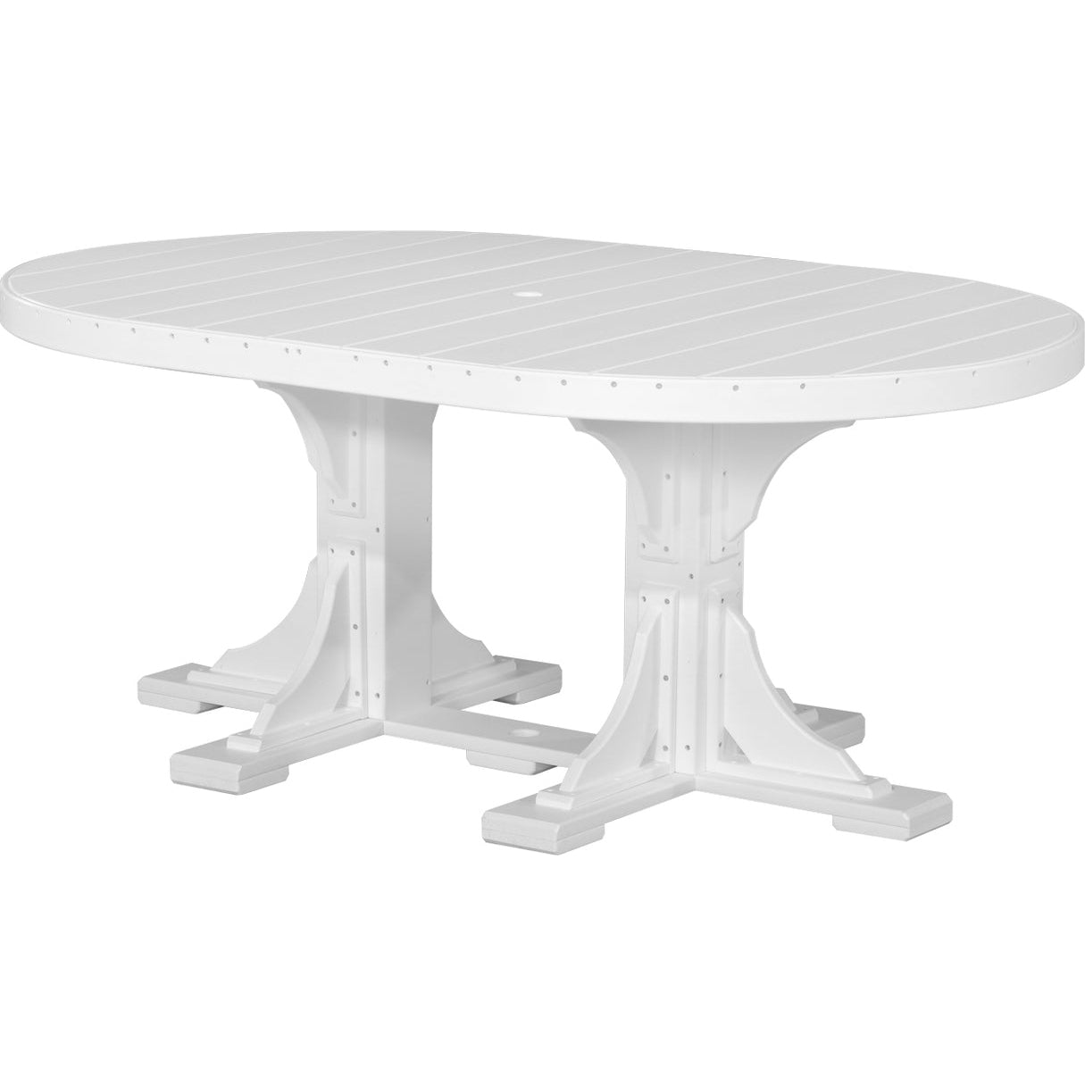 LuxCraft 4' x 6' Oval Table Set 3 - P46OT-DHCHB/P28TBCHB