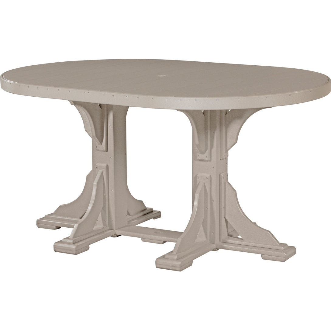 LuxCraft 4' x 6' Oval Table - Counter Height - P46OT-CHCHB