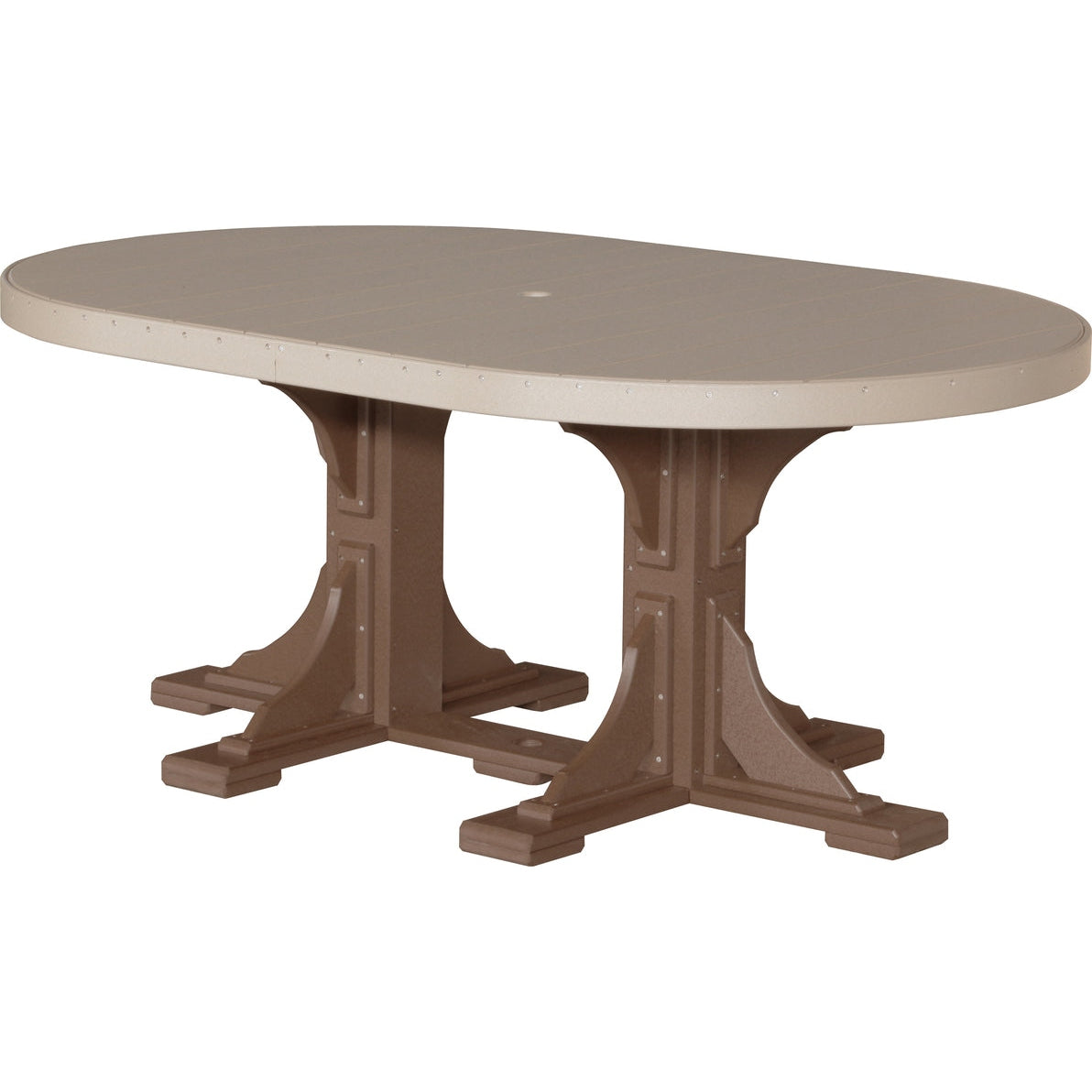 LuxCraft 4' x 6' Oval Table - Dining Height - P46OT-DHCHB