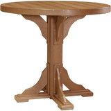 LuxCraft 4' Round Table - Bar Height - P4RT-BHCWB