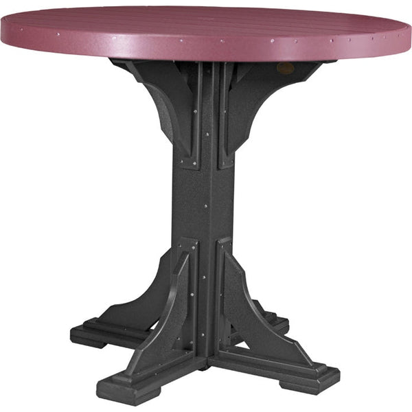 LuxCraft 4' Round Table - Bar Height - P4RT-BHCWB