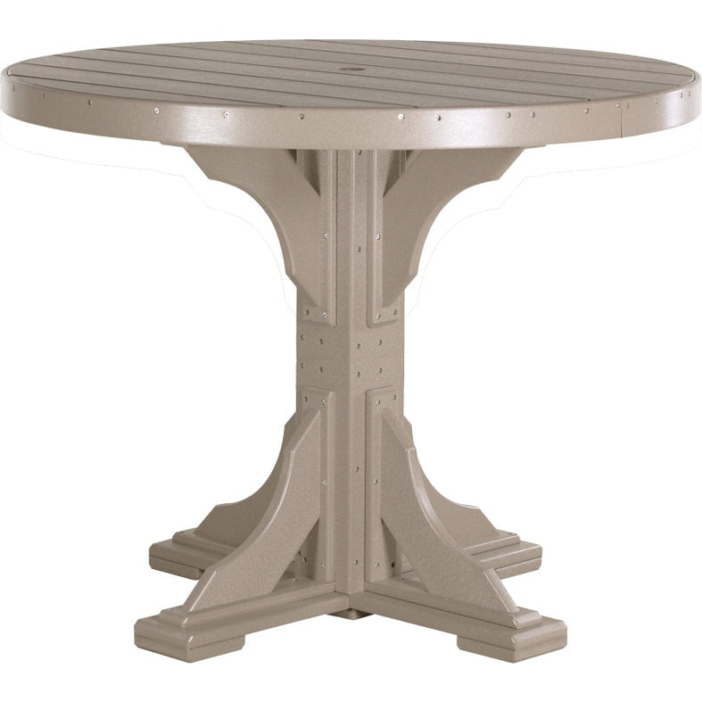 LuxCraft 4' Round Table - Bar Height - P4RT-BHCWB