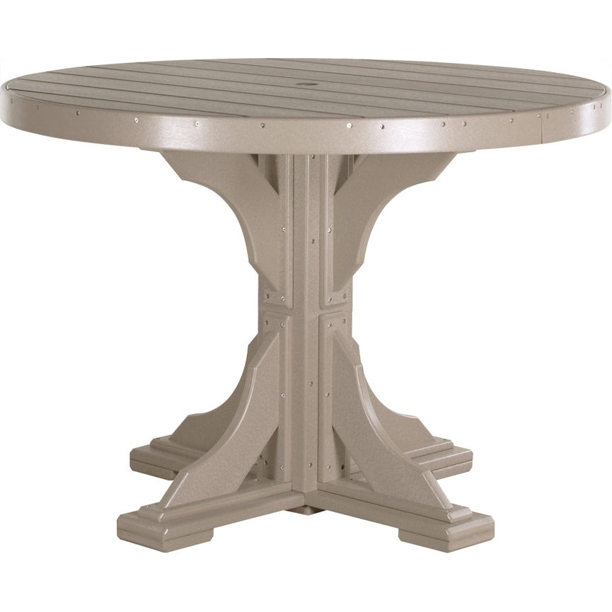 LuxCraft 4' Round Table Set 1 - P4RT-BHCHB/CSC-BHCHB