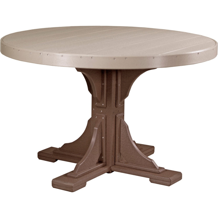 LuxCraft 4' Round Table - Dining Height - P4RT-DHCHB