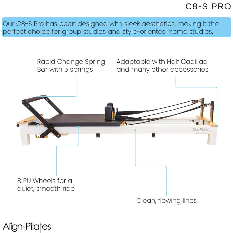 Align Pilates C8-S Pro Reformer Machine PAPREFORMERC8S