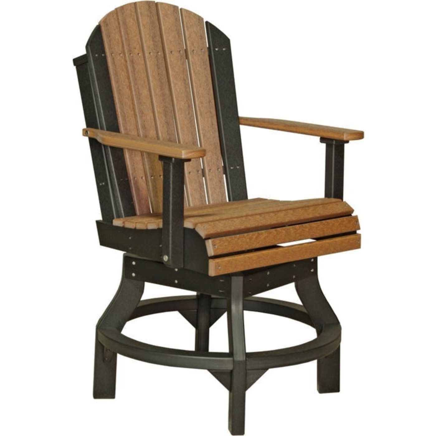 LuxCraft Adirondack Swivel Chair - Counter Height - PASC-CHCHB