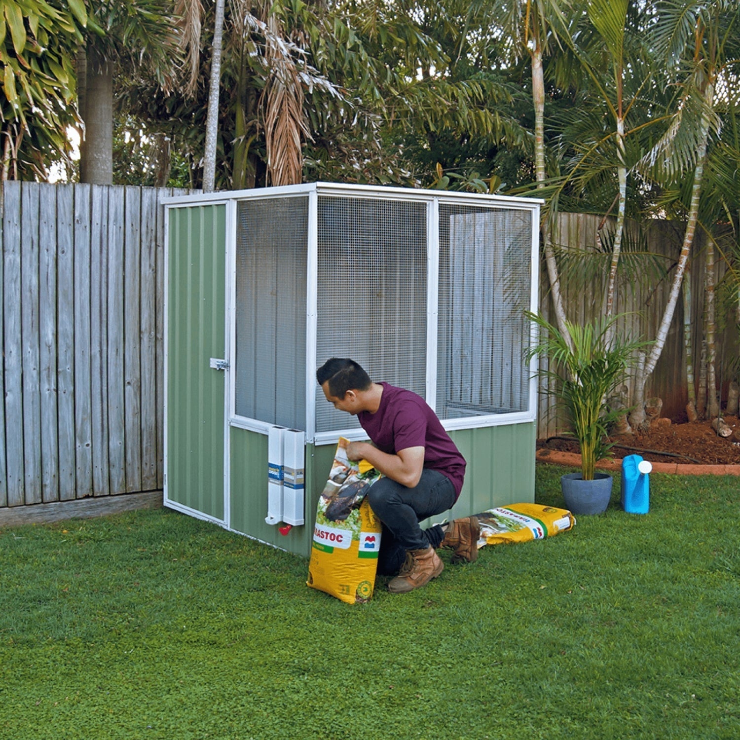 Absco Chicken Coop - Pale Eucalypt - AB1201